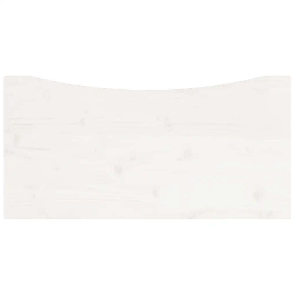 Piano Scrivania Bianco 80x40x2,5 cm in Legno Massello di Pino 824426