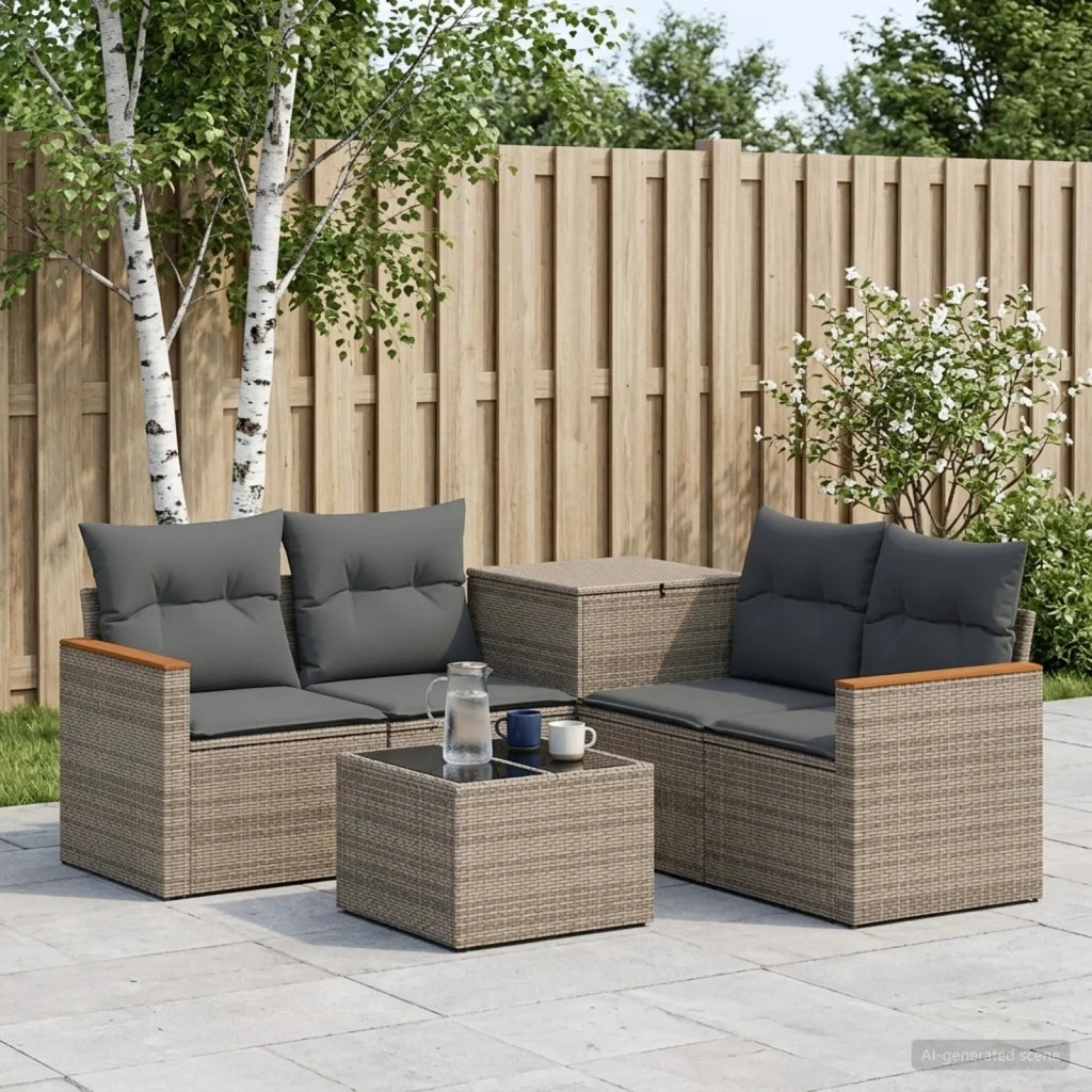Set di divani 6 pz Grigio e Grigio Scuro 3447616