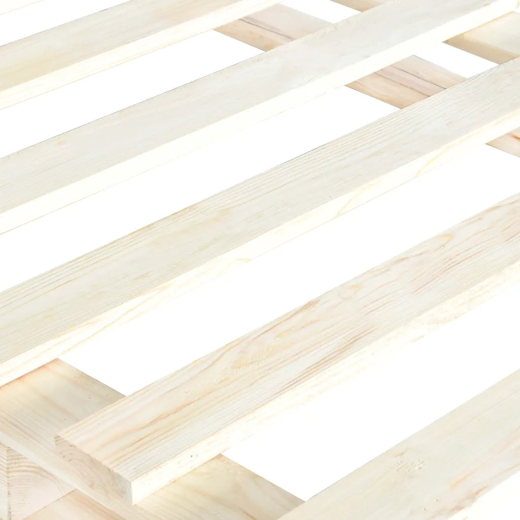 Giroletto con Testiera 100x200 cm Legno Massello di Pino 3281539