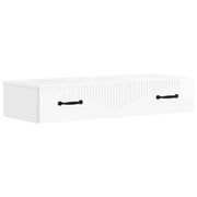 Tavolino da Parete Laterale Bianco Lucido 87,5 x 34,5 x 17 cm 899009