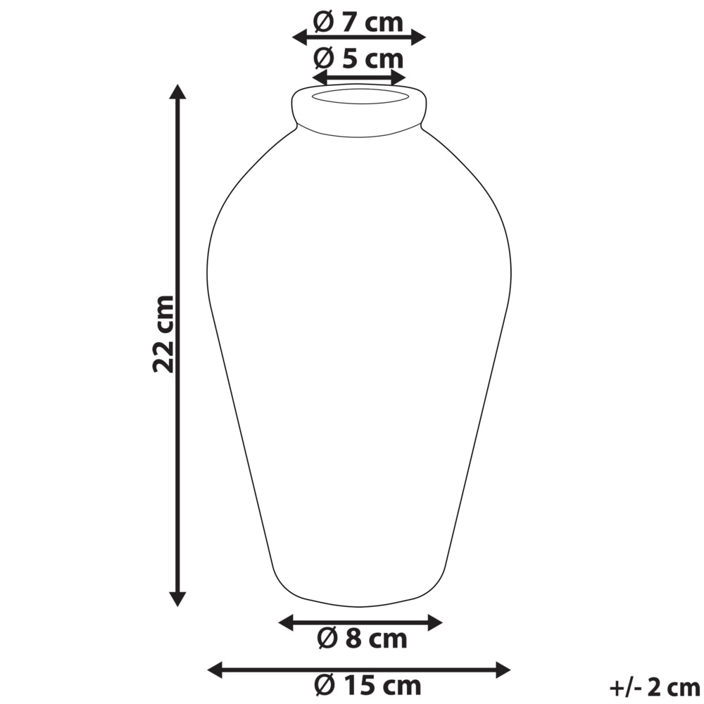 Vaso per fiori in gres porcellanato bianco e blu accessorio per la casa con motivo floreale 22 cm