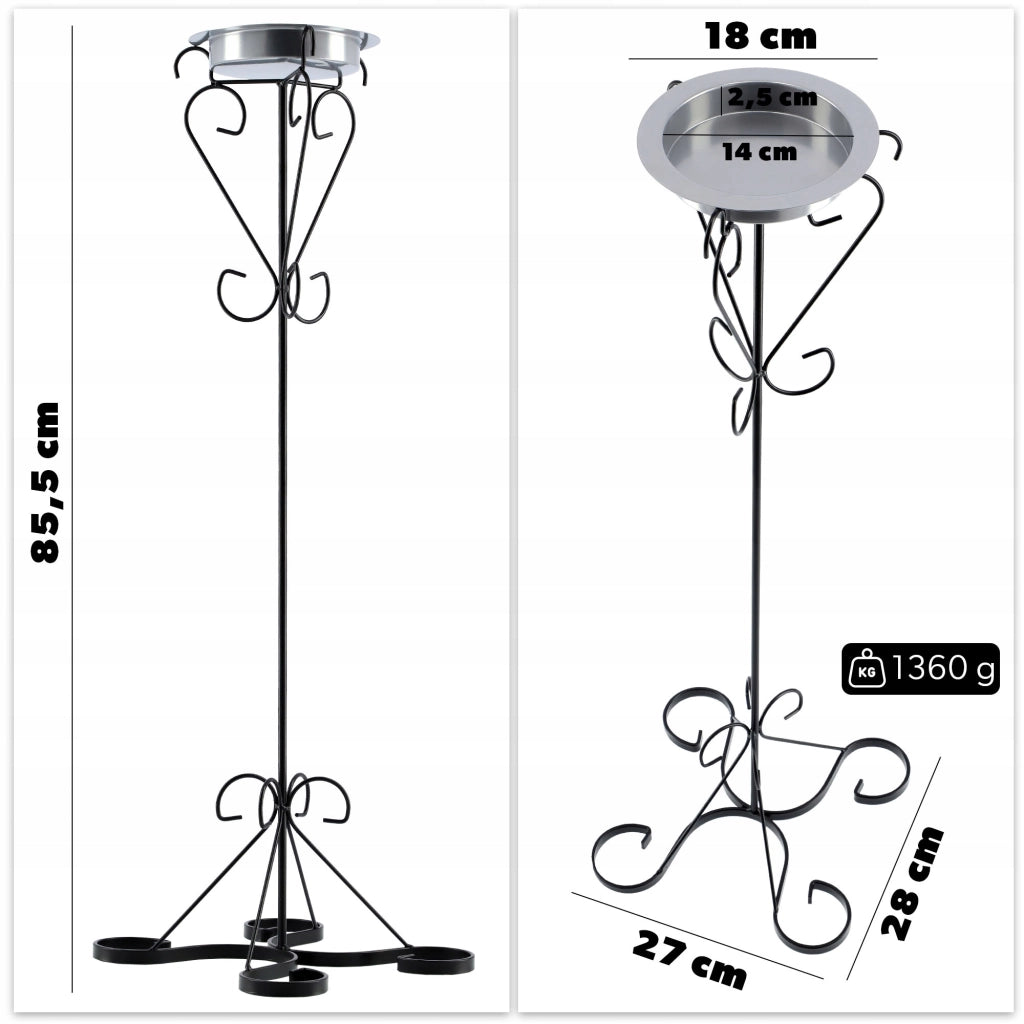 Posacenere da esterno KADAX, posacenere da giardino in metallo massiccio, stile retrò