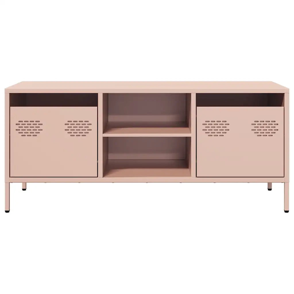 Mobile TV Rosa 101,5x39x43,5 cm in Acciaio Laminato a Freddo 851299