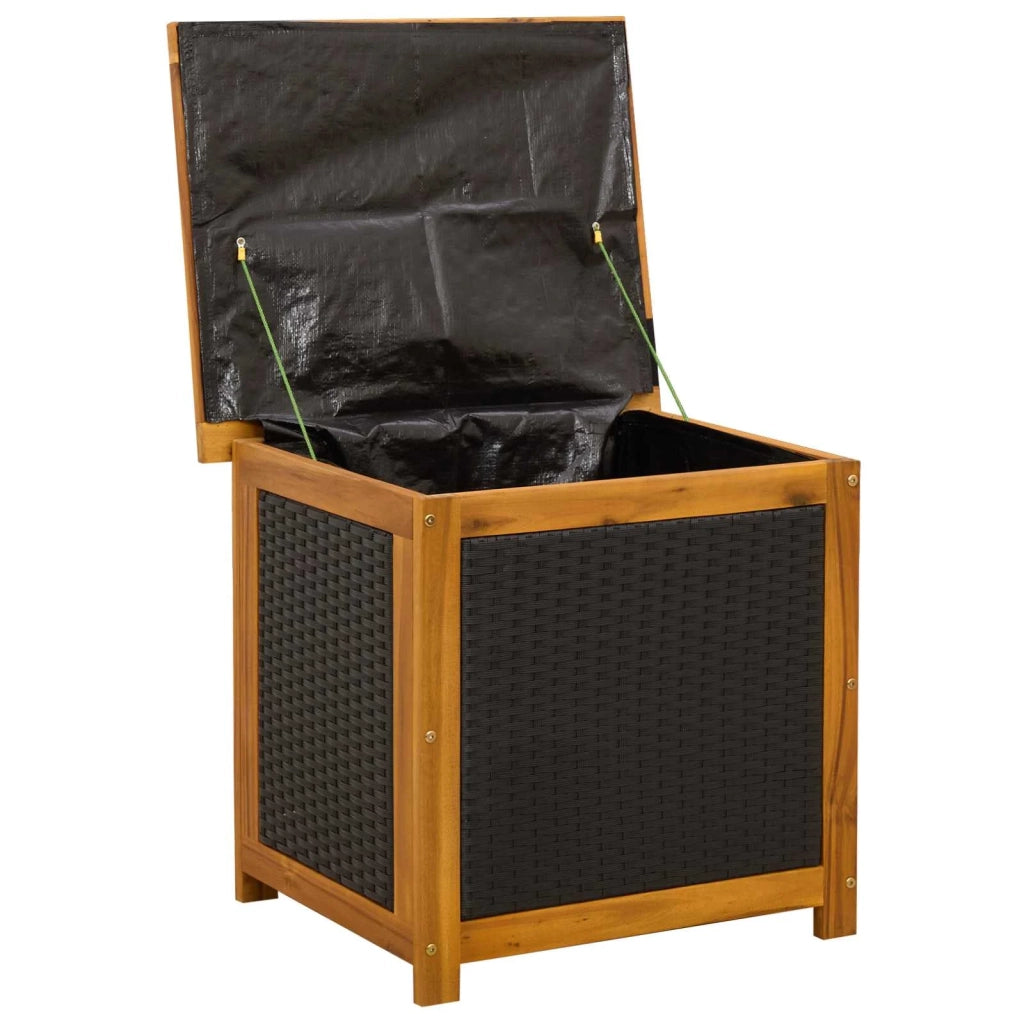 Scatola di Stoccaggio per Giardino 185 L 60 x 50 x 56 cm Nero 42002708