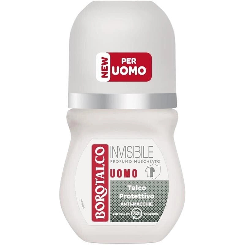 BOROTALCO ROLL-ON SET 4 PZ UOMO 50 ML'UNO FORMULA SENZA ALCOOL EFFICACIA FRESCA 48H ROSSO