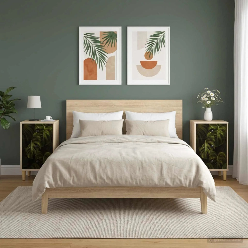 Armadio da Notte ELBURG 2 pz Rovere Sonoma 36 x 33 x 60 cm 8007278