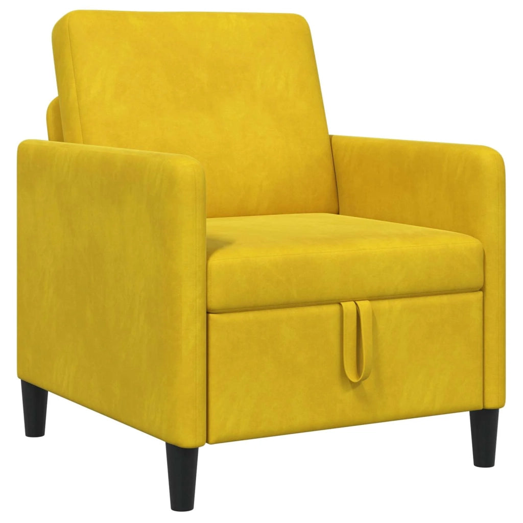 Divano con Storage Giallo 72 x 78 x 87 cm Poliestere 42036884