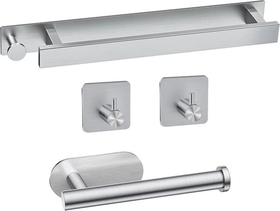Set di asciugamani per bagno 4 pezzi - accessori da bagno - zaffiro - acciaio inossidabile
