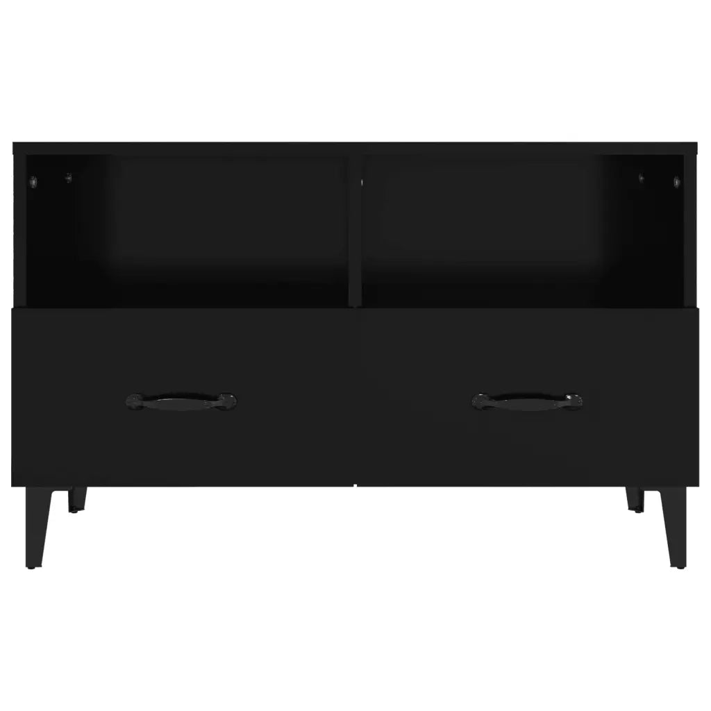 Mobile Porta TV Nero 80x36x50 cm in Legno Multistrato 812592