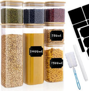 Set di conservazione per il cibo - contenitori per la cucina - conservazione riso zucchero pasta - organizzatore per la cucina - contenitori di stock - contenitori di magazzino