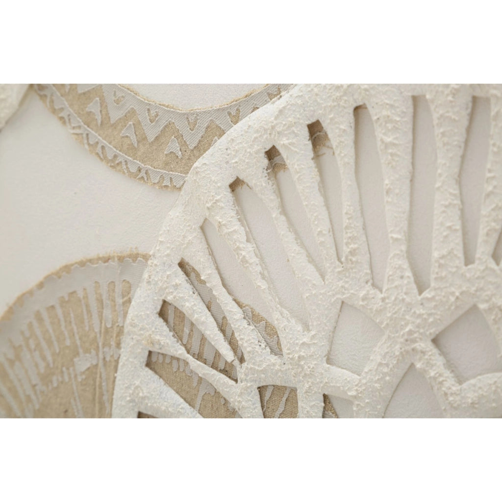 Stampa su Tela Cerchi 34, Marrone, Legno, 80x2,8x100 cm