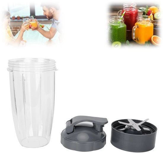 Accessorio per Trituratore - Bicchiere da 32 OZ - Pezzi di Ricambio - Copertura Flip a Coccio - Accessorio per Spremifrutta - Accessorio per Trituratore - Inerte ai BPA e Inox - Bicchiere per Spremifrutta