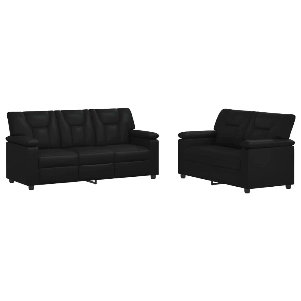 Set di divani 2 pcs Nero Similpelle 3430558