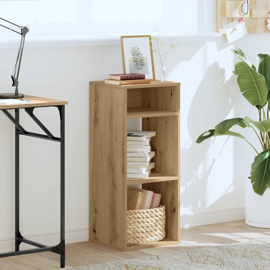 Libreria-Scaffale per Libri-Mobile di Stoccaggio Rovere Artigianale 34x31x80 cm Legno Multistrato