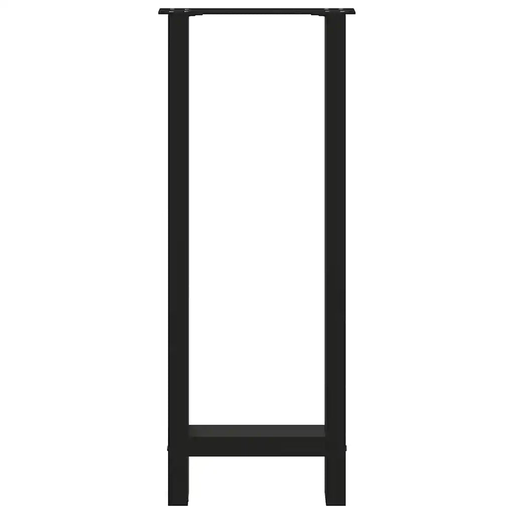 Gambe per tavolo da bar nere 2 pz 50x(100-101) cm in acciaio 4013340
