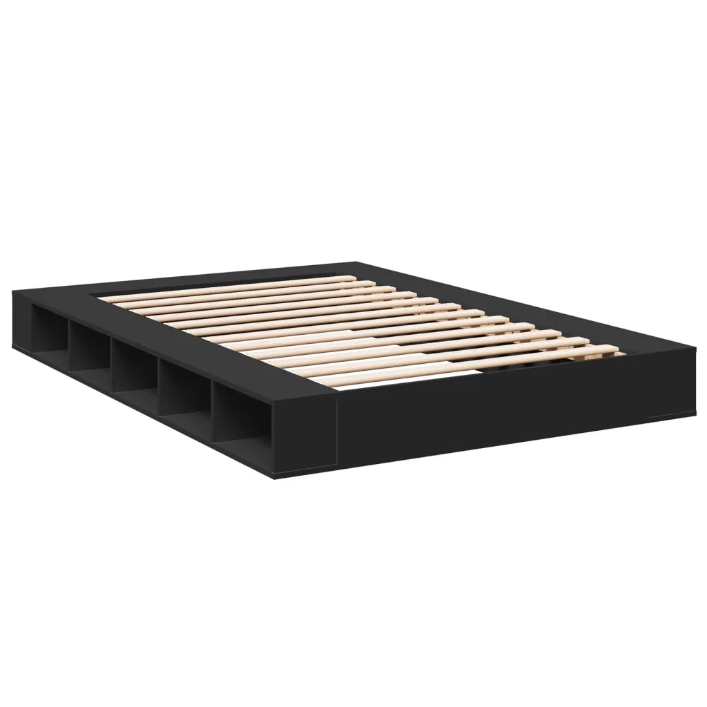 Giroletto-Struttura Letto Nero 160x200 cm in Legno Multistrato 170782
