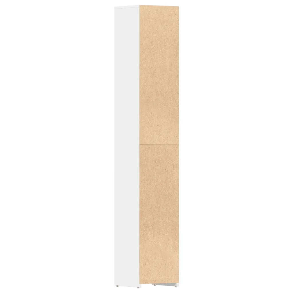 Armadio da Bagno Bianco 30x30x183,5 cm in Truciolato cod mxl 12764