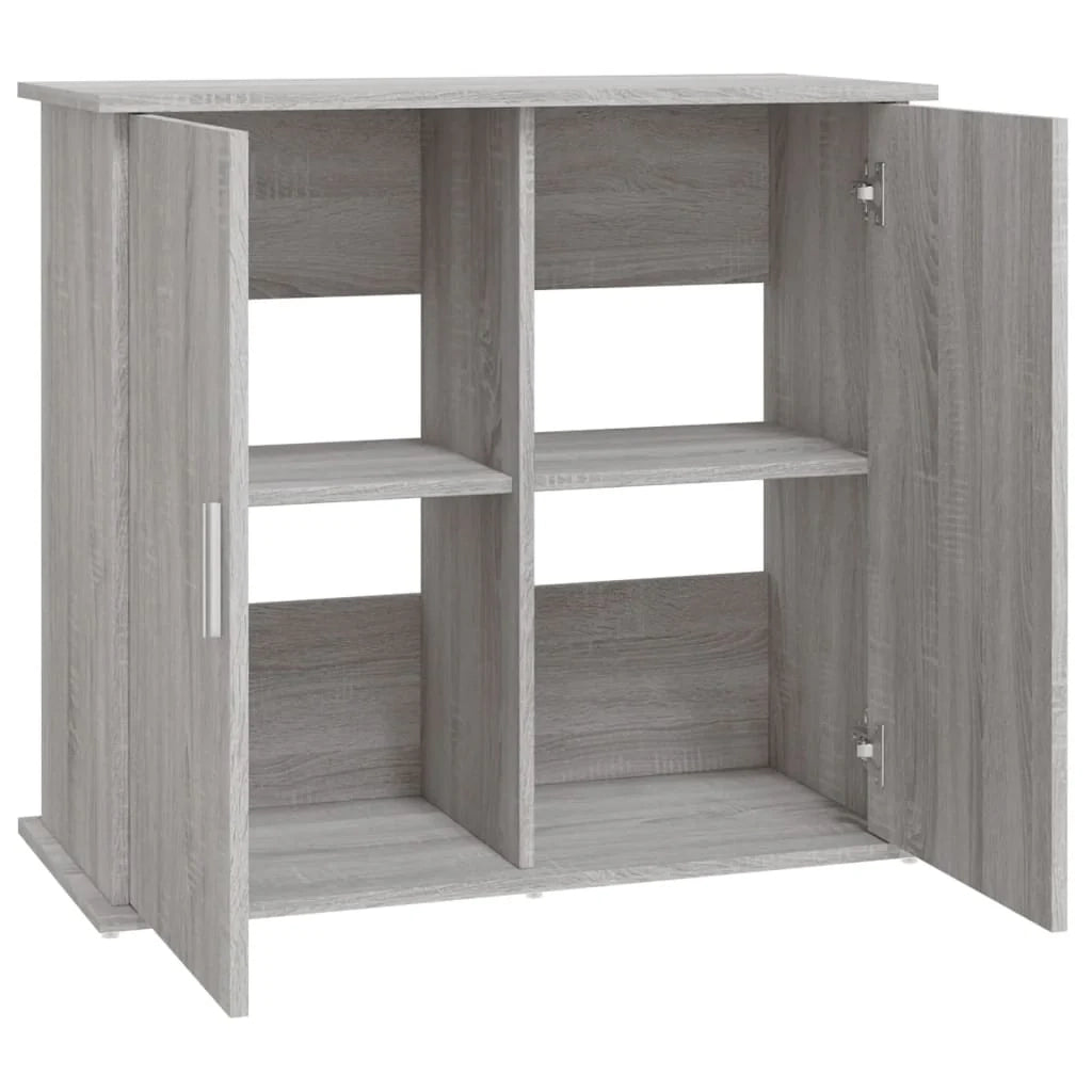 Supporto base per mobiletto acquario mobili Sonoma 81 x 36 x 73 cm legno ingegnerizzato grigio 02_0045094
