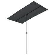 Ombrello | Parasolne da Giardino con Palo in Alluminio 180x110cm Nero