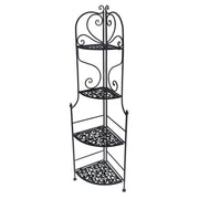 Scaffale metallo jessica nero 4 piani ad angolo cm 48x33h160