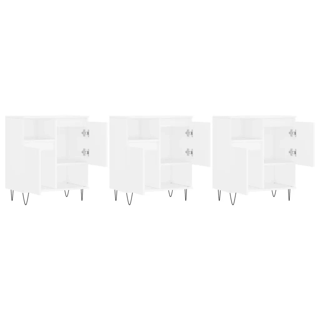 Credenze 3 pz Bianco in Legno Multistrato 3190149