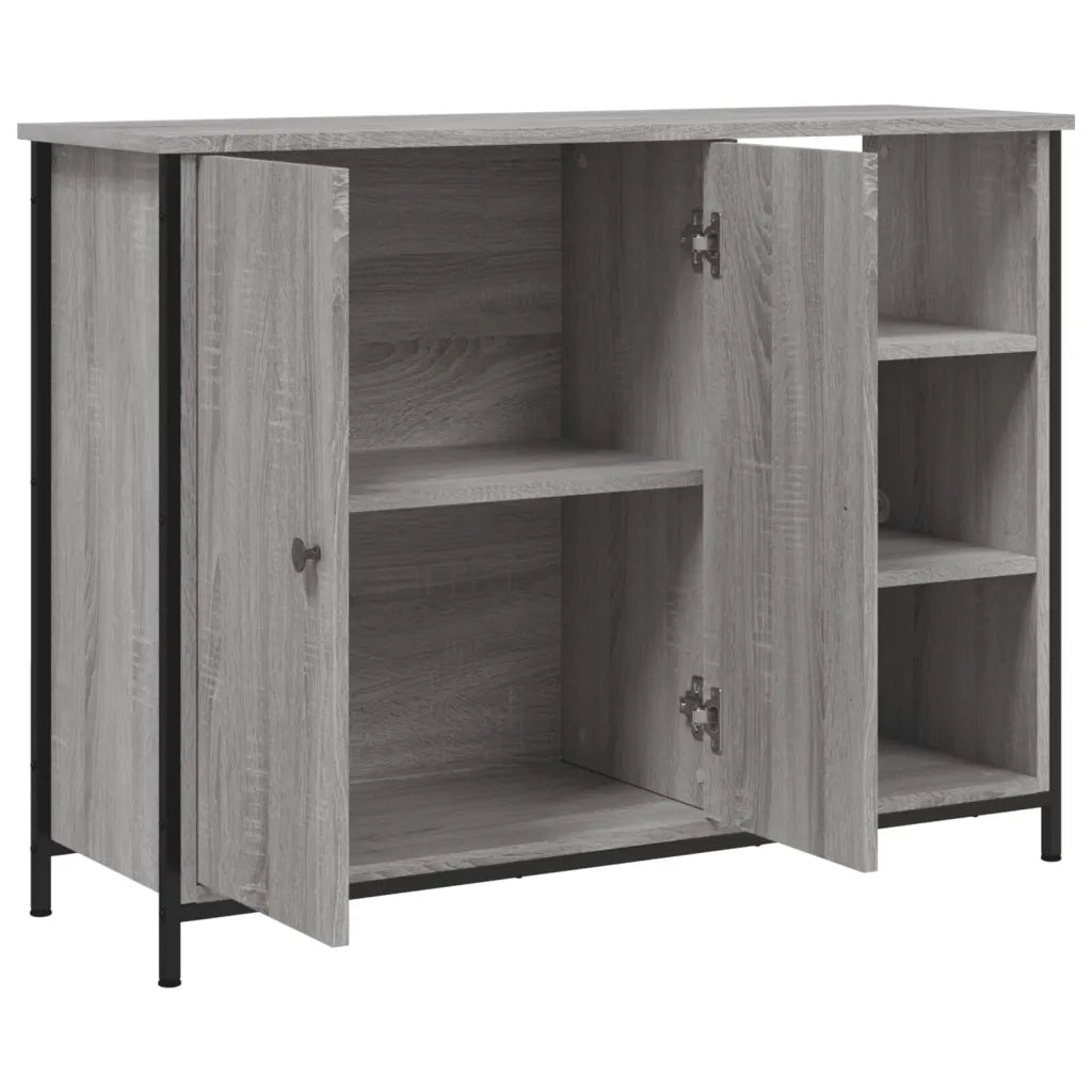 Credenza Grigio Sonoma 100x33x75 cm in Legno Multistrato 835552