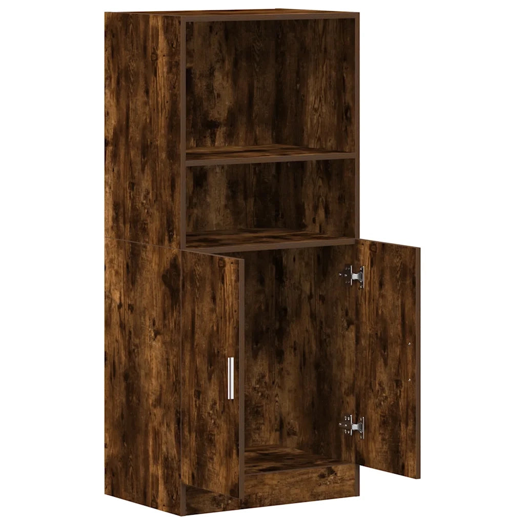Armadietto Cucina-Mobiletto da Cucina Rovere Fumo 57x41,5x131,5 cm in Truciolato