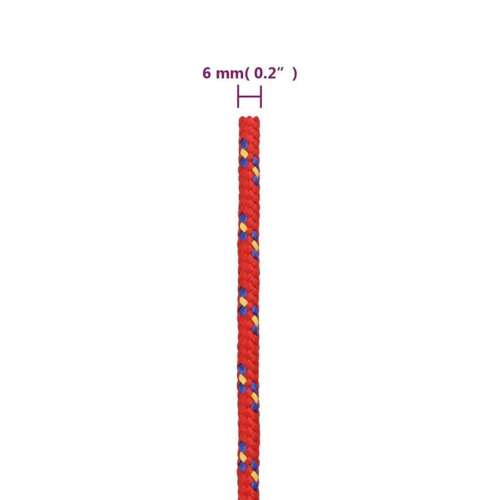 Corda per barca Rossa 6 mm 250 m in Polipropilene 152393