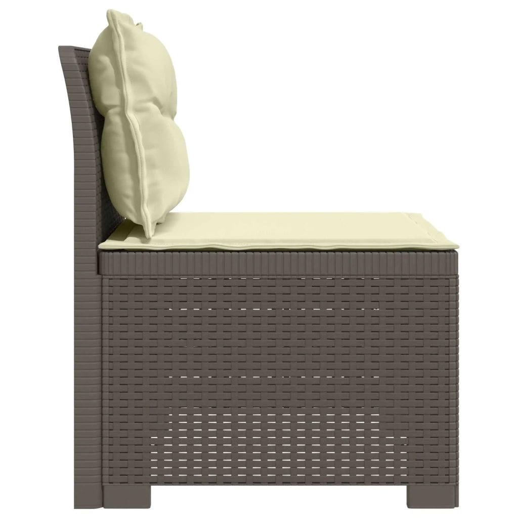 Divano da esterno-Divano da Giardino a 1 Posto con Cuscini Aspetto Rattan PP 151284