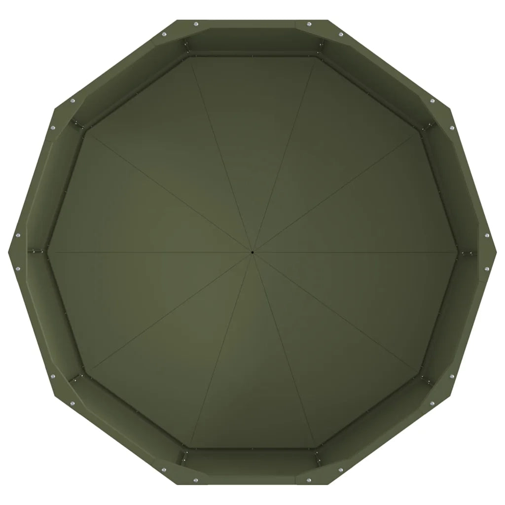 Fioriera-Vaso-Contenitore per Piante Verde oliva 90 x 90 x 35 cm Acciaio