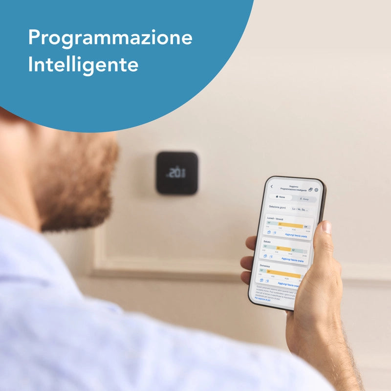 Tado Termostato Intelligente Cablato X kit di base. Controllo della temperatura. Wi-fi. Matter. Assistenti vocali google e alexa