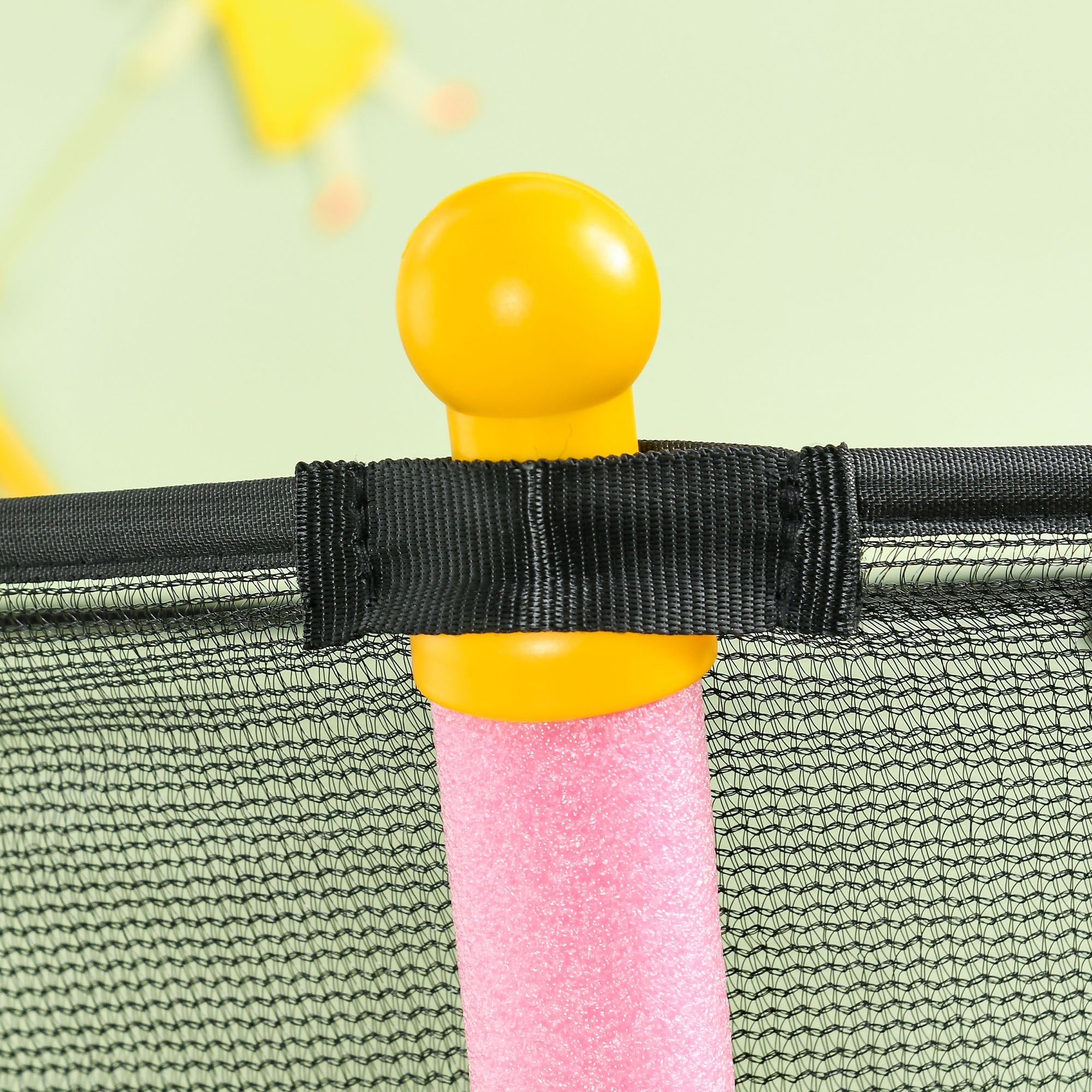 Trampolino Tappeto Elastico per Bambini con Ingresso a Cerniera e Pali Imbottiti Ø163.5x190 cm in Acciaio, PP e EPE Rosa