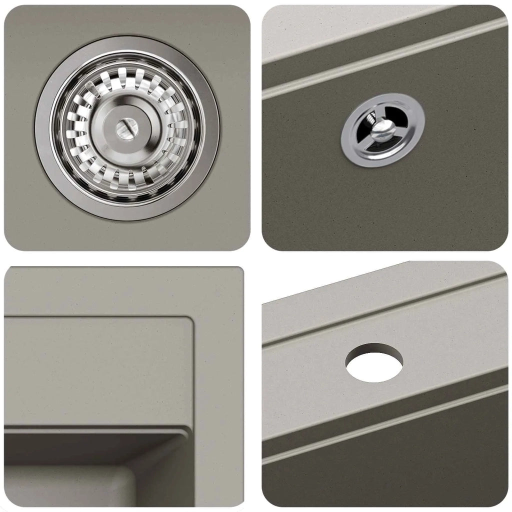 Lavello Grigio 470 x 440 mm Granito CFW2725484