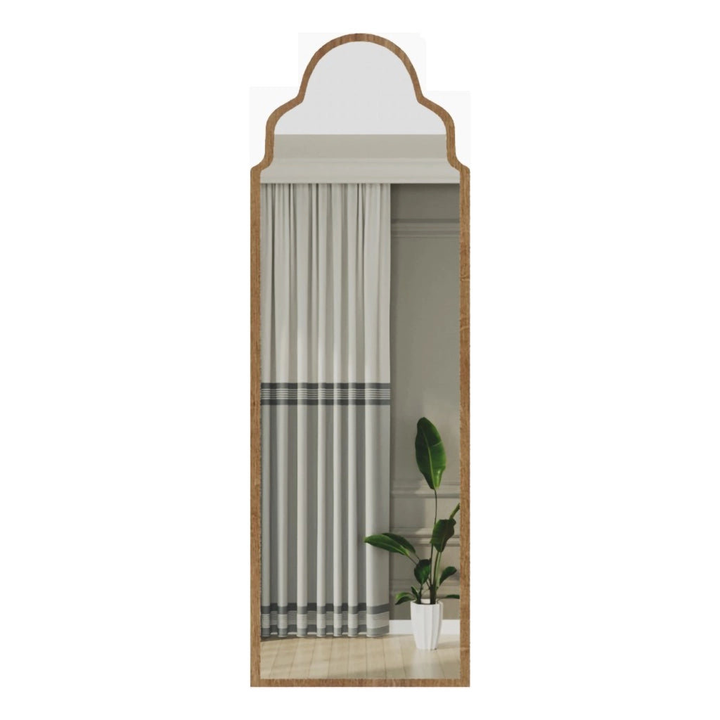 Vitta, Specchio Forma Rettangolare, 50x160h cm Marrone Rovere