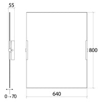 Lineabeta - Specchio filo lucido orientabile Speci 80x64cm cromo lucido