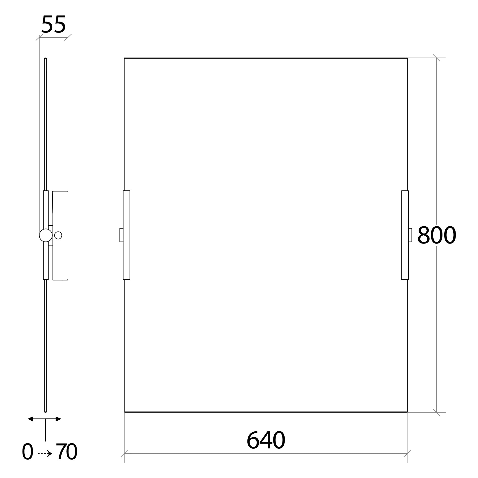 Lineabeta - Specchio filo lucido orientabile Speci 80x64cm cromo lucido