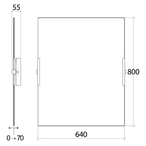 Lineabeta - Specchio filo lucido orientabile Speci 80x64cm cromo lucido