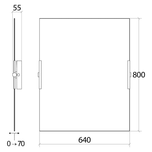 Lineabeta - Specchio filo lucido orientabile Speci 80x64cm cromo lucido