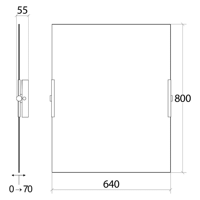 Lineabeta - Specchio filo lucido orientabile Speci 80x64cm cromo lucido