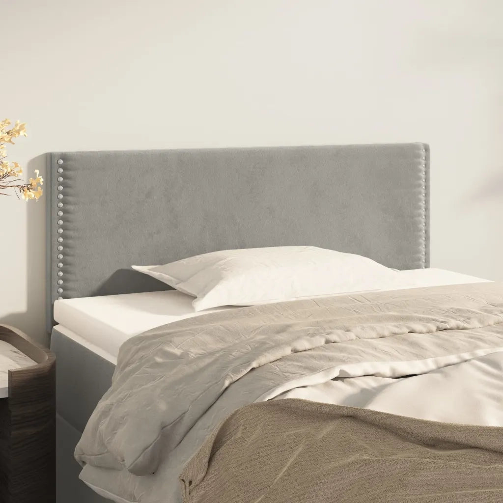 Testiera-Testata Decorativa Grigio Chiaro 80x5x78/88 cm in Velluto 568308
