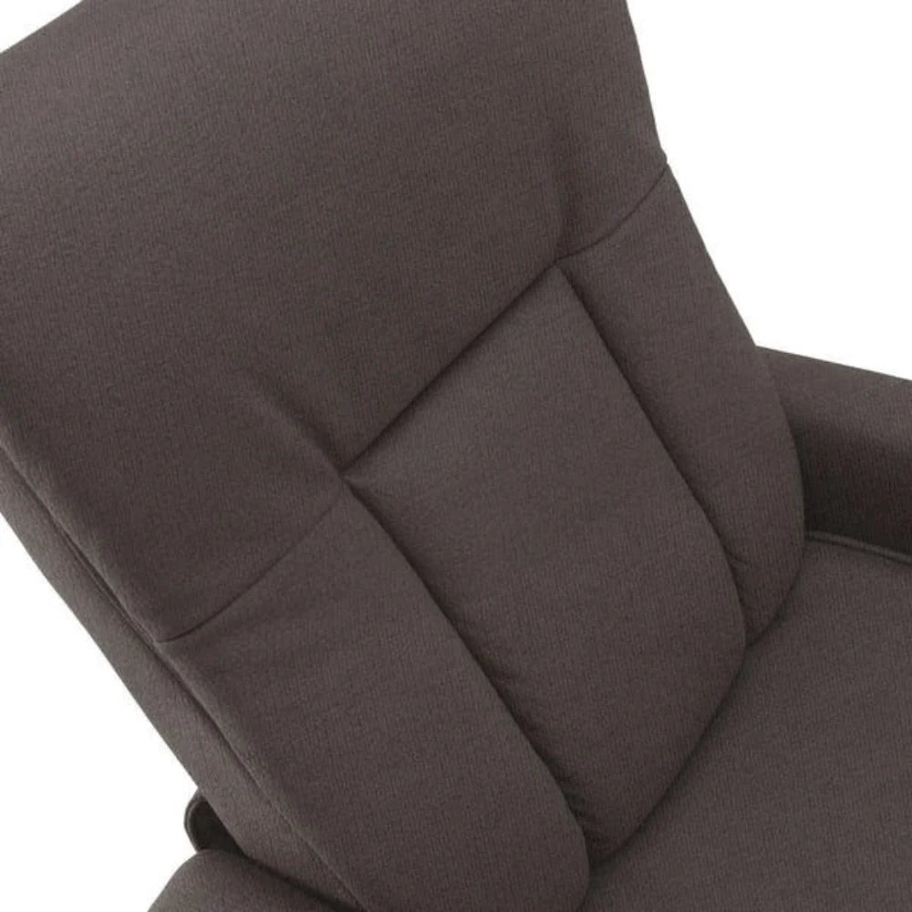 Poltrona reclinabile relax manuale con poggiapiedi Recline in microfibra grigio | Duzzle