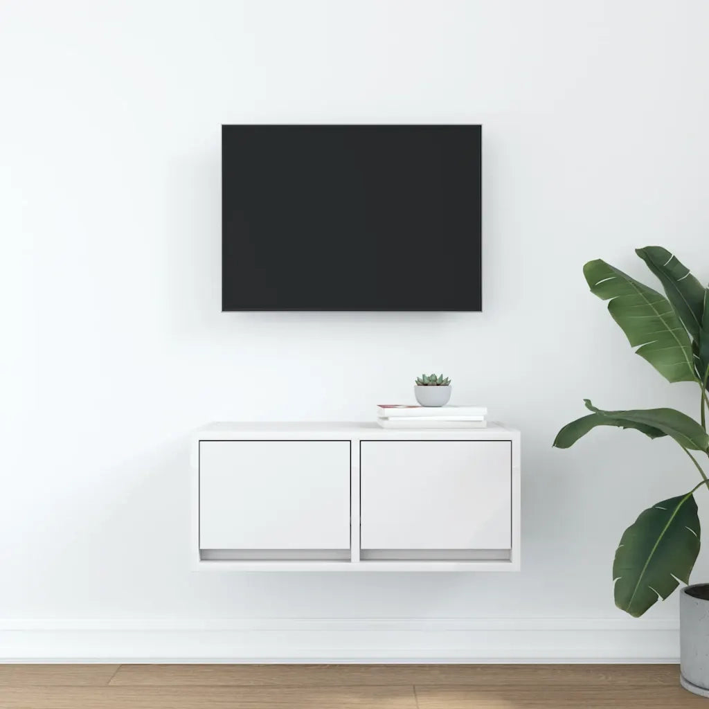 Mobile Porta TV Bianco 60x31x25,5 cm in Legno Multistrato 861490