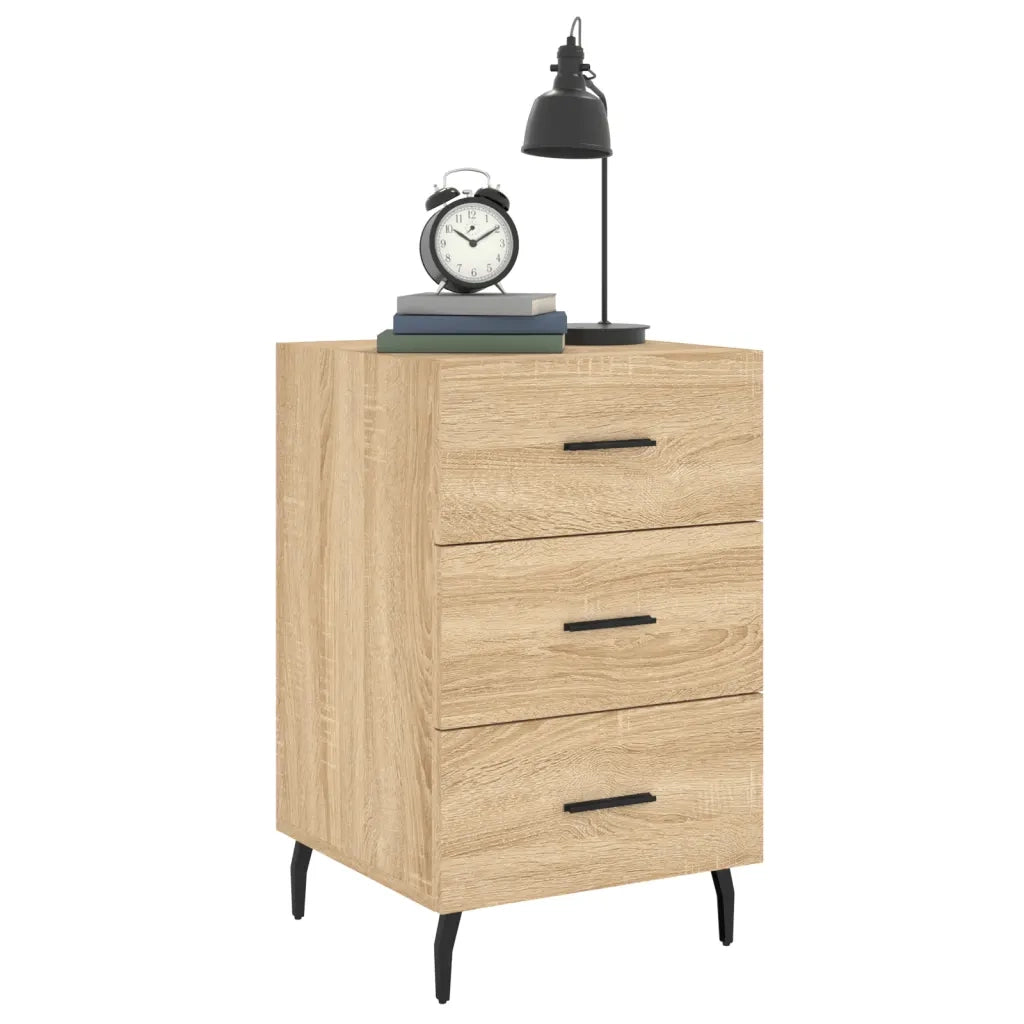 Comodino Rovere Sonoma 40x40x66 cm in Legno Multistrato 827679