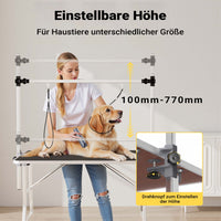 Tavolo da toelettatura doppio con 2 passanti per cane e gatto