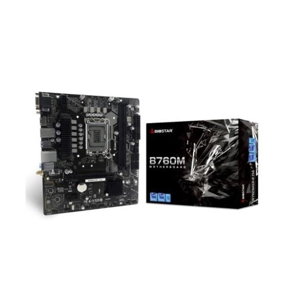 Mb biostar b760mx2-e d4 lga1700 (raptor lake) 2ddr4 vga+hdmi+dvi pcie , 4*sata,m.2, matx