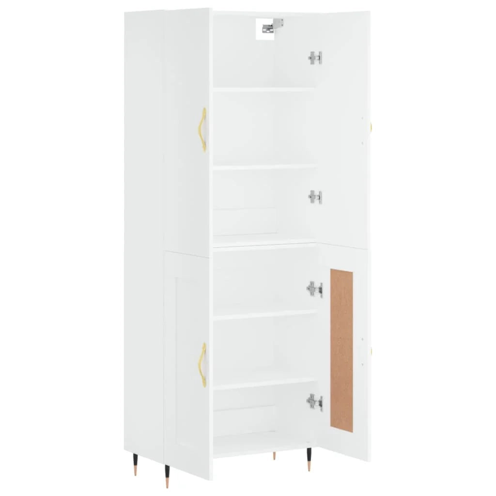 Buffet credenza cassettiera mobiletto mobile contenitore organizer cucina soggiorno salotto alto 69,5 x 34 x 180 cm legno ingegnerizzato bianco 02_0032734