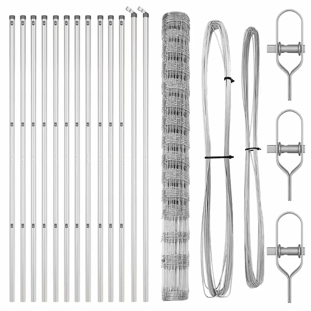 Palo della recinzione Zincato 25 x 1,6 m Acciaio