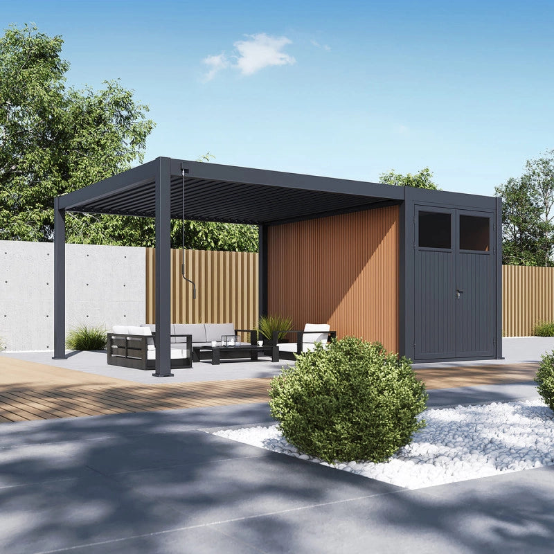 Casetta da giardino per pergola bioclimatica autoportante OmbrÃ©a - 4M