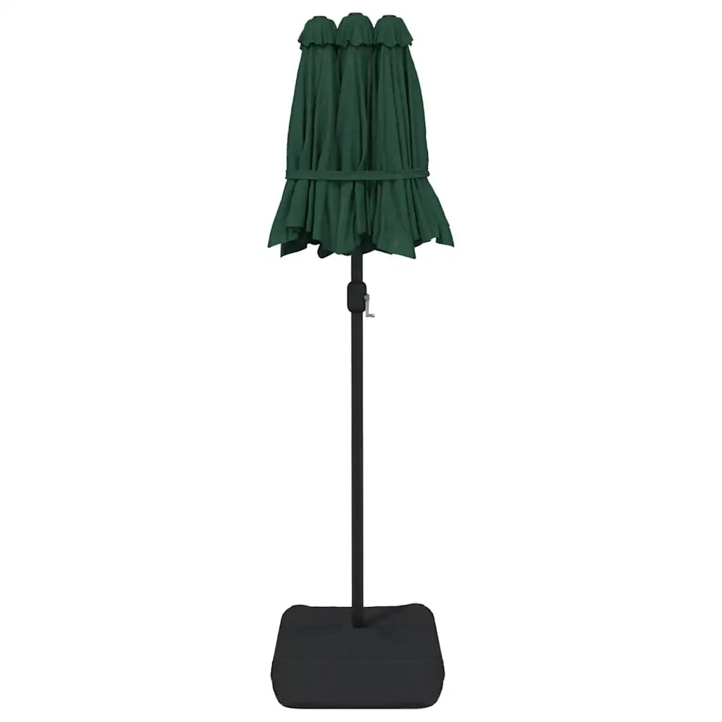 Ombrello | Parasolne a Doppia Testa con LED Verde 316x145 cm