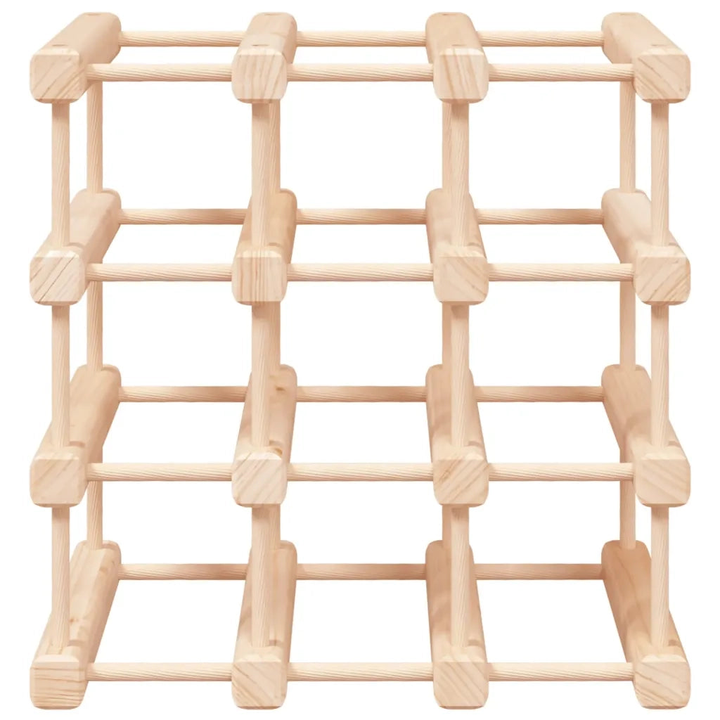 Portabottiglie Vino 12 Bottiglie 36x23x36cm Legno Massello Pinocod mxl 107021